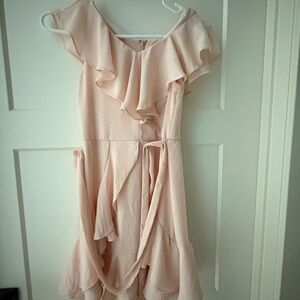 GB Girls Soft Pink Ruffled Dress- Size 12